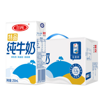 SANYUAN 三元 特品纯牛奶 250ml*24盒