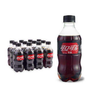 可口可乐 Coca-Cola 零度 Zero 汽水 碳酸饮料 300ml*12瓶 整箱装 可口可乐公司出品 *4件