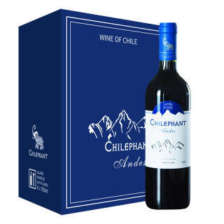 智利原瓶进口红酒 智象安第斯西拉干红葡萄酒750ml*6整箱装 *2件