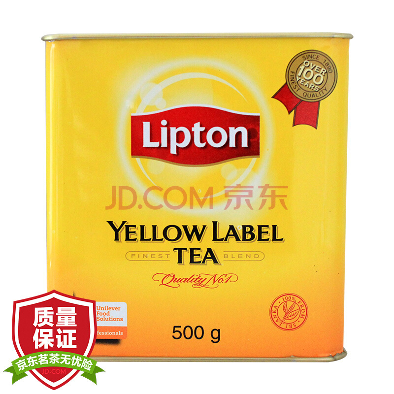 京东PLUS会员： 立顿 Lipton 黄牌精选红茶罐装 500g *3件