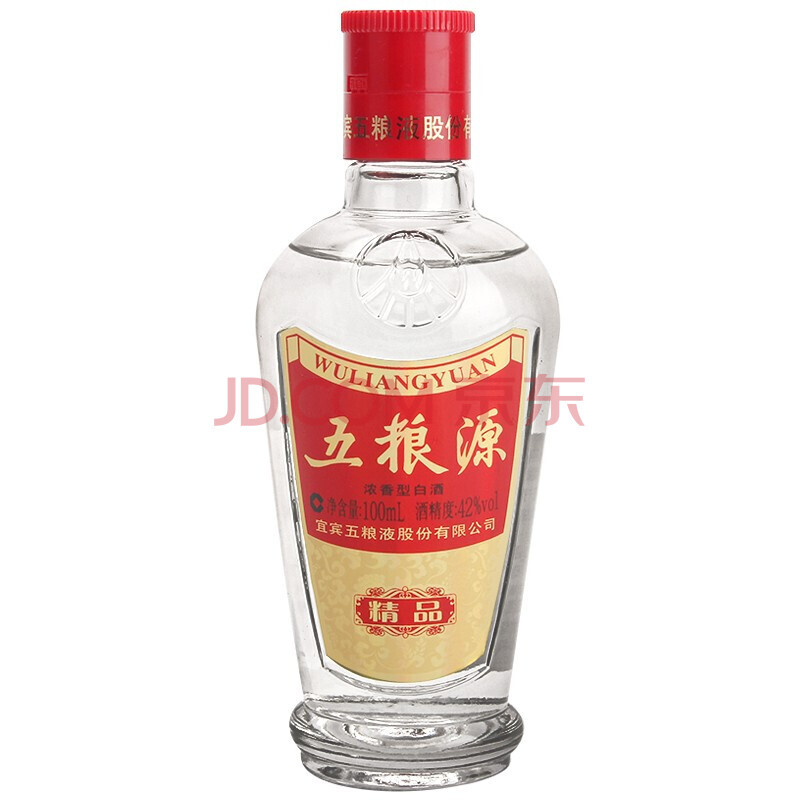 五粮液股份出品 五粮源 浓香型白酒 42度 精品小酒100ml