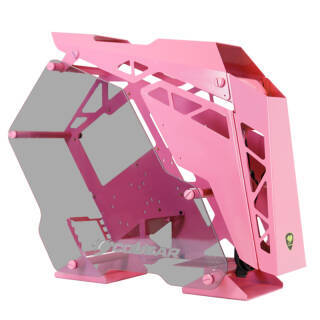 骨伽 COUGAR MINI征服者 粉色 中塔游戏水冷异型机箱电脑主机箱台式机（M-ATX主板/240水冷）