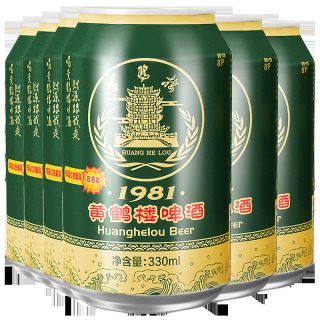 临期品：黄鹤楼 1981啤酒经典8度 330ml*6罐整箱