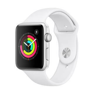 Apple Watch Series 3智能手表（GPS款 42毫米 银色铝金属表壳 白色运动型表带 MTF22CH/A）