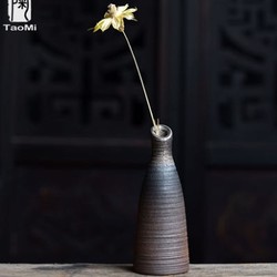 TAOMI 陶迷 无釉花器·君子 陶瓷花瓶 5*13cm