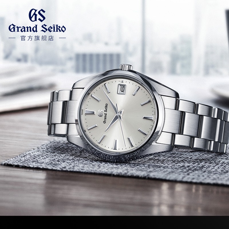 Grand Seiko冠蓝狮大精工gs官方日本原装gs石英钢表带休闲商务男表 SBGP009G