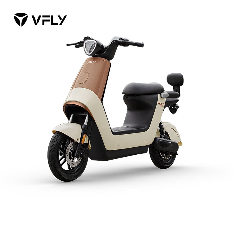雅迪VFLY高端电动车VFQ90新国标电动自行车48V24Ah锂电池多重智能解锁都市代步电瓶车 摩卡棕