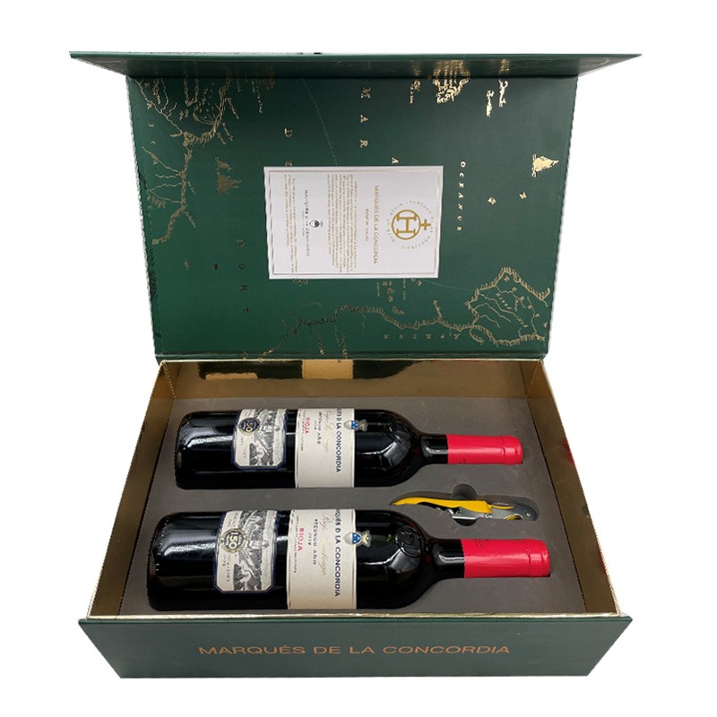 西班牙原瓶进口红酒 康科帝亚150周年定制干红（里奥哈产区）DOCA级 750ml 双支礼盒装