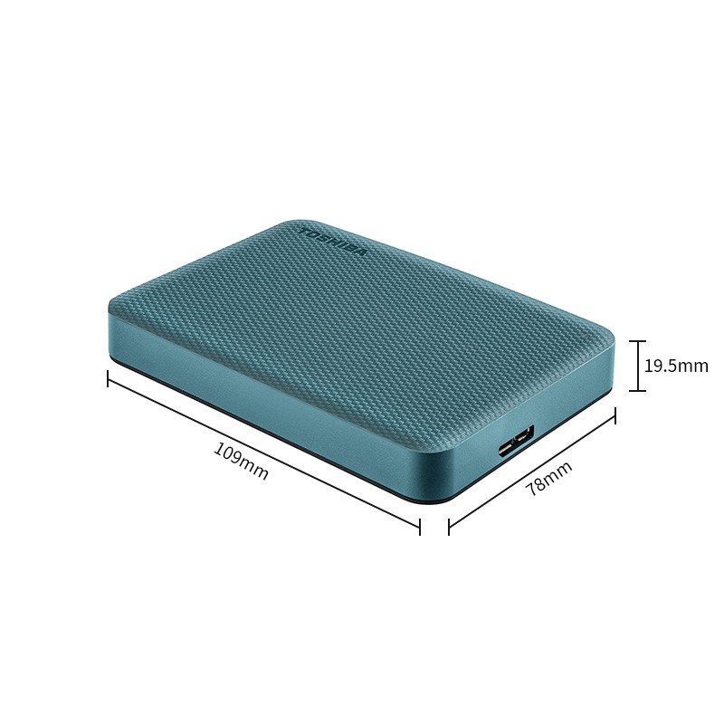 东芝(TOSHIBA) 4TB 移动硬盘 V10系列 USB 3.2 Gen 1 2.5英寸 黛绿 兼容Mac 超大容量 密码保护 轻松备份