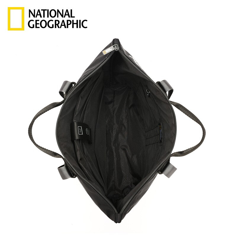 国家地理National Geographic电脑包休闲通勤手提单肩包女大容量时尚托特包男 黑色