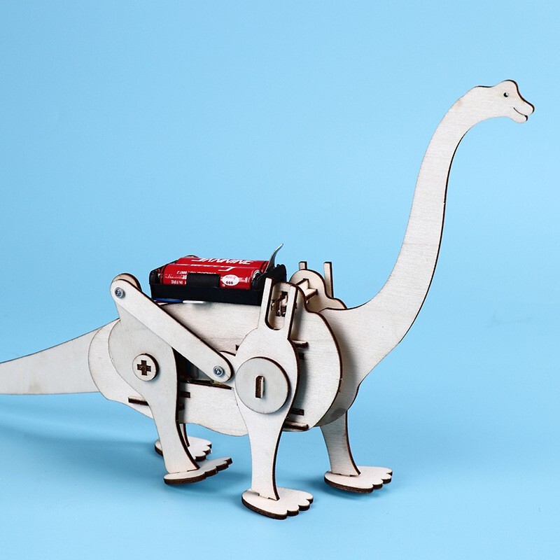 氧氪 儿童手工玩具DIY科技小制作发明创意电动小腕龙材料科学科普 小腕龙材料包