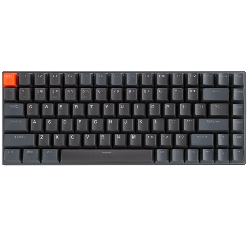 雷柏（Rapoo） V700-8A孤勇者 三模机械键盘 无线蓝牙键盘 有线背光键盘 84键紧凑设计 可连5台设备 茶轴