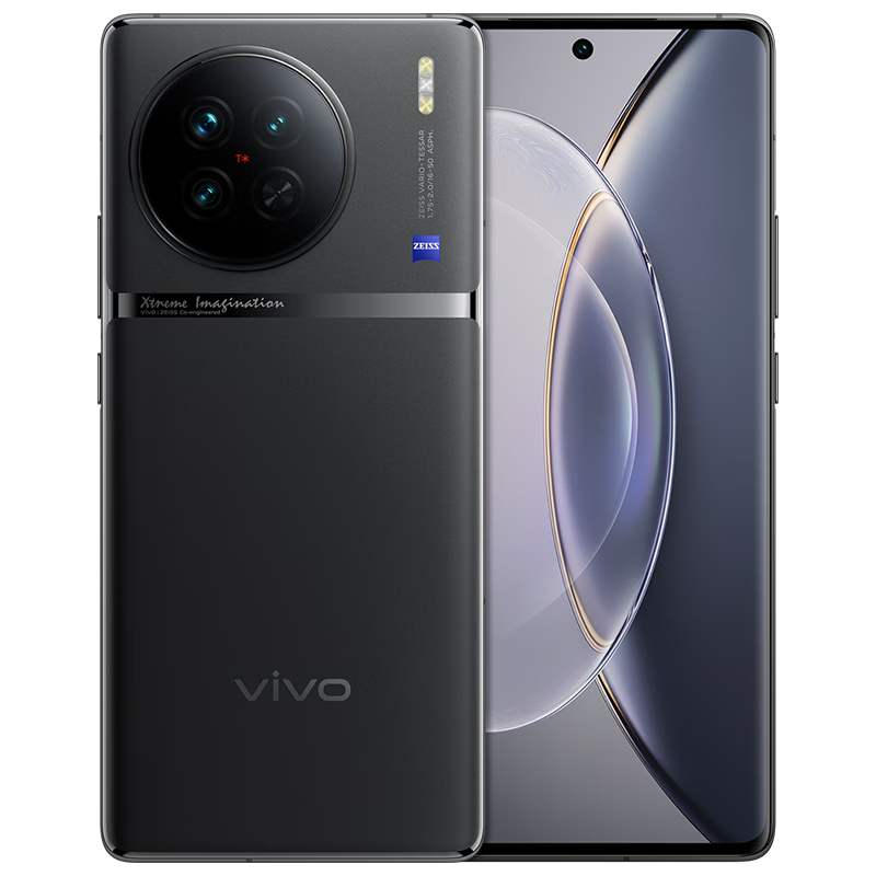 vivo X90 8GB+128GB 至黑 4nm天玑9200旗舰芯片 自研芯片V2 120W双芯闪充 蔡司影像 5G 拍照 手机