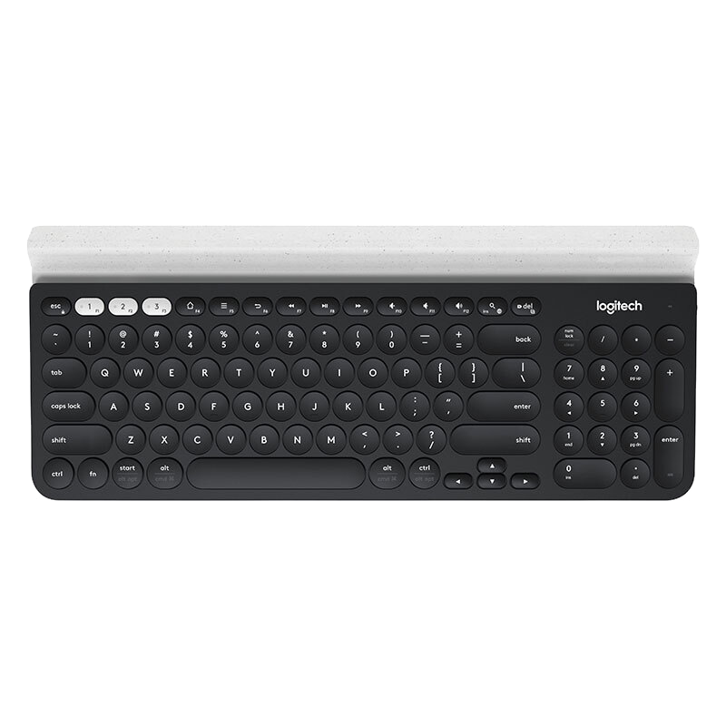 罗技（Logitech）K780 键盘 无线蓝牙键盘 办公键盘 纤薄便携键盘 笔记本键盘 优联 全尺寸 黑色