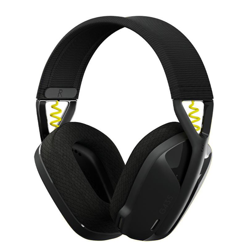罗技（G） G435无线游戏耳机头戴式 蓝牙耳机 电竞耳机 电脑耳机耳麦 FPS吃鸡电脑麦克风 黑色
