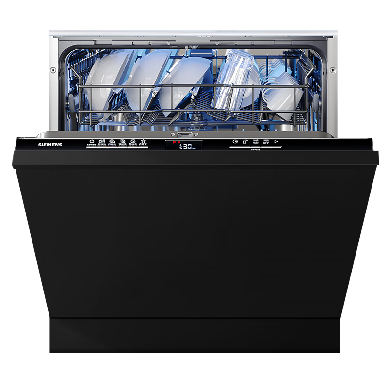 西门子(SIEMENS) 12套大容量家用超感舱洗碗机嵌入式  一级水效 三重烘干 智能除菌SE63HB66KC（黑门板)