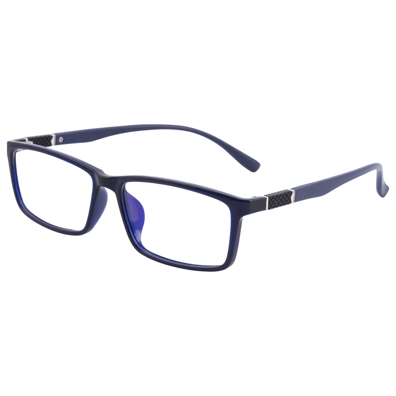 镜邦 近视眼镜大方框眼镜大脸不夹超轻眼镜框钛架男配超薄防蓝光眼镜 201黑银色 配日本进口1.67MR-7防蓝光镜片