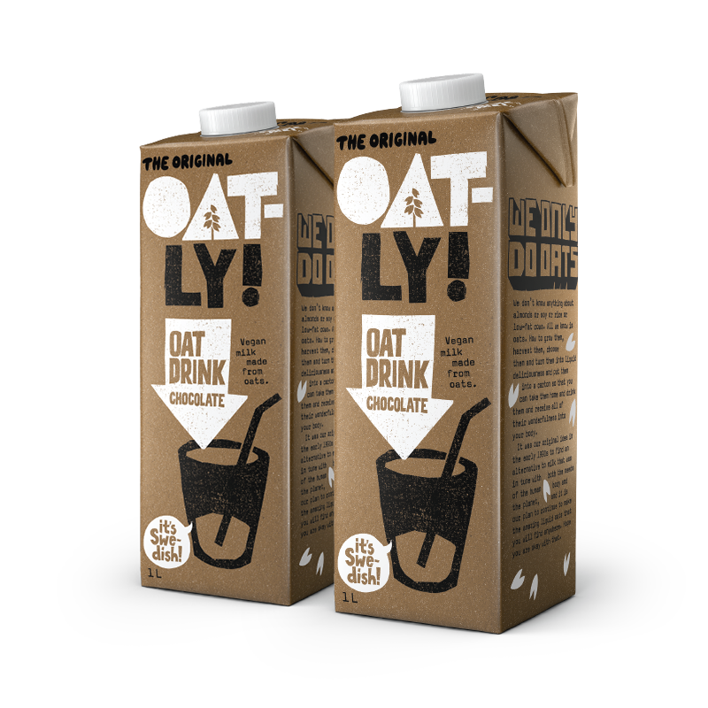 OATLY噢麦力 原味低脂燕麦奶谷物早餐奶植物蛋白进口饮料 【巧克力味】1L*2
