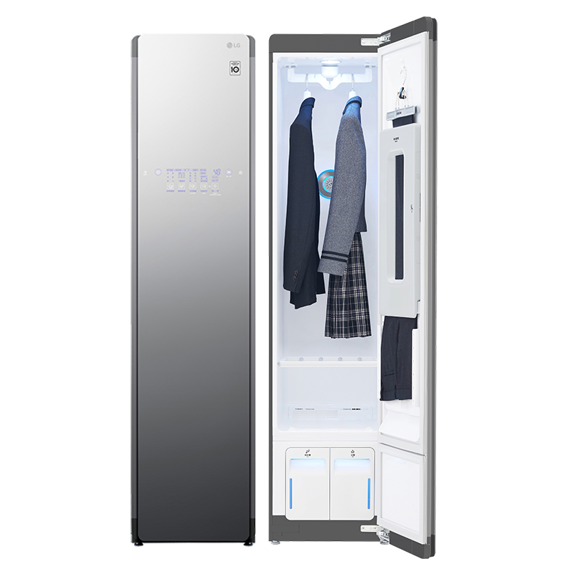 LG奂影系列衣物护理机 进口蒸汽除皱烘干塑形 智能除菌衣物消毒烘干机衣柜 3件衣服+1条裤子 S3MF