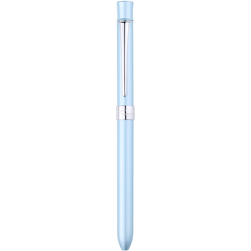 日本TANOSEE多功能笔复合2+1商务礼盒金属笔学生办公 黑红圆珠芯0.7mm+自动铅芯0.5mm蓝色杆1支 TS-N3FS-BC