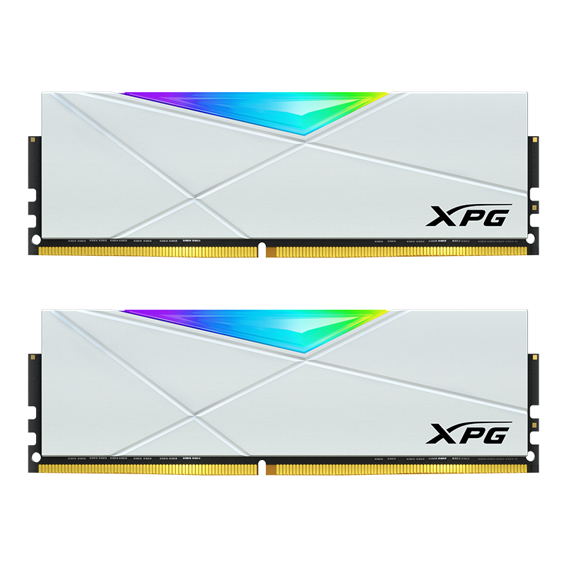 威刚XPG D50 32G(16G*2) DDR4 3200釉白电竞RGB内存条
