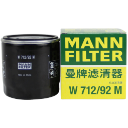 （MANNFILTER）曼牌国产机滤机油滤芯格清器大众斯柯达EA211发动机专用 W712/92M 迈腾/迈腾GTE 17-22款 1.4T