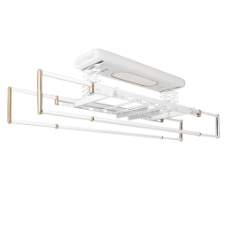 好太太（Hotata） 电动晾衣架智能声控升降自动晾衣机北欧风照明室内阳台晒衣架 D-3125 声控+4小横杆+2母婴夹