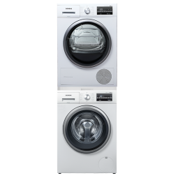 西门子(SIEMENS)洗烘套装 10kg除菌滚筒洗衣机+9kg进口热泵烘干机家用 WM12P2602W+WT47W5601W