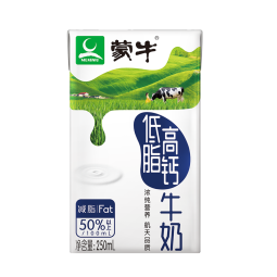 蒙牛 低脂高钙牛奶 250ml*24 含有维生素D  送礼佳选