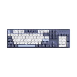 京东京造 JZ104有线机械键盘 104键背光黄轴有线键盘 PBT键帽 游戏键盘 键盘机械 蓝白