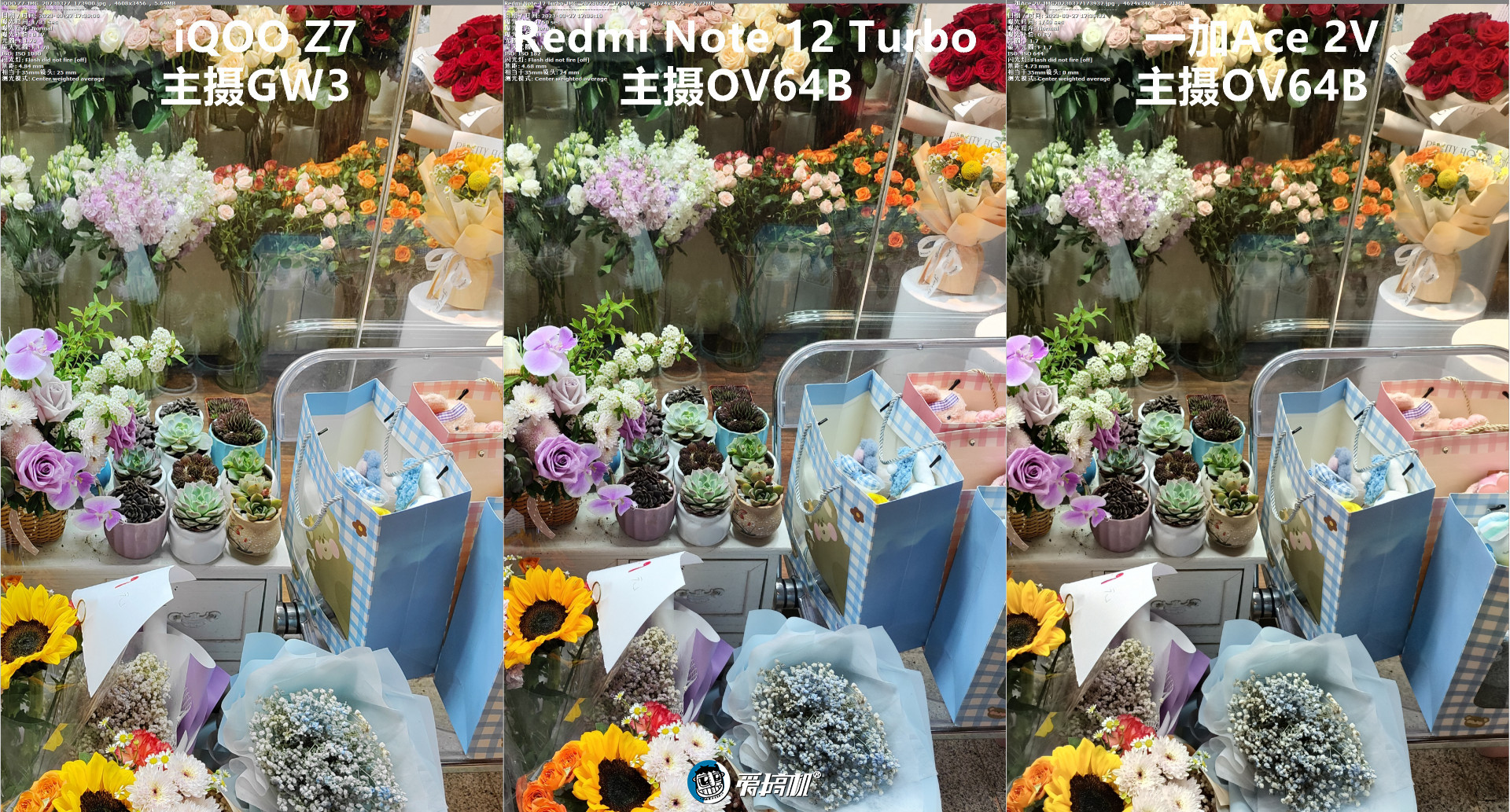 6400万像素大战，Redmi Note 12 Turbo、一加Ace 2V 、iQOO Z7拍照对比