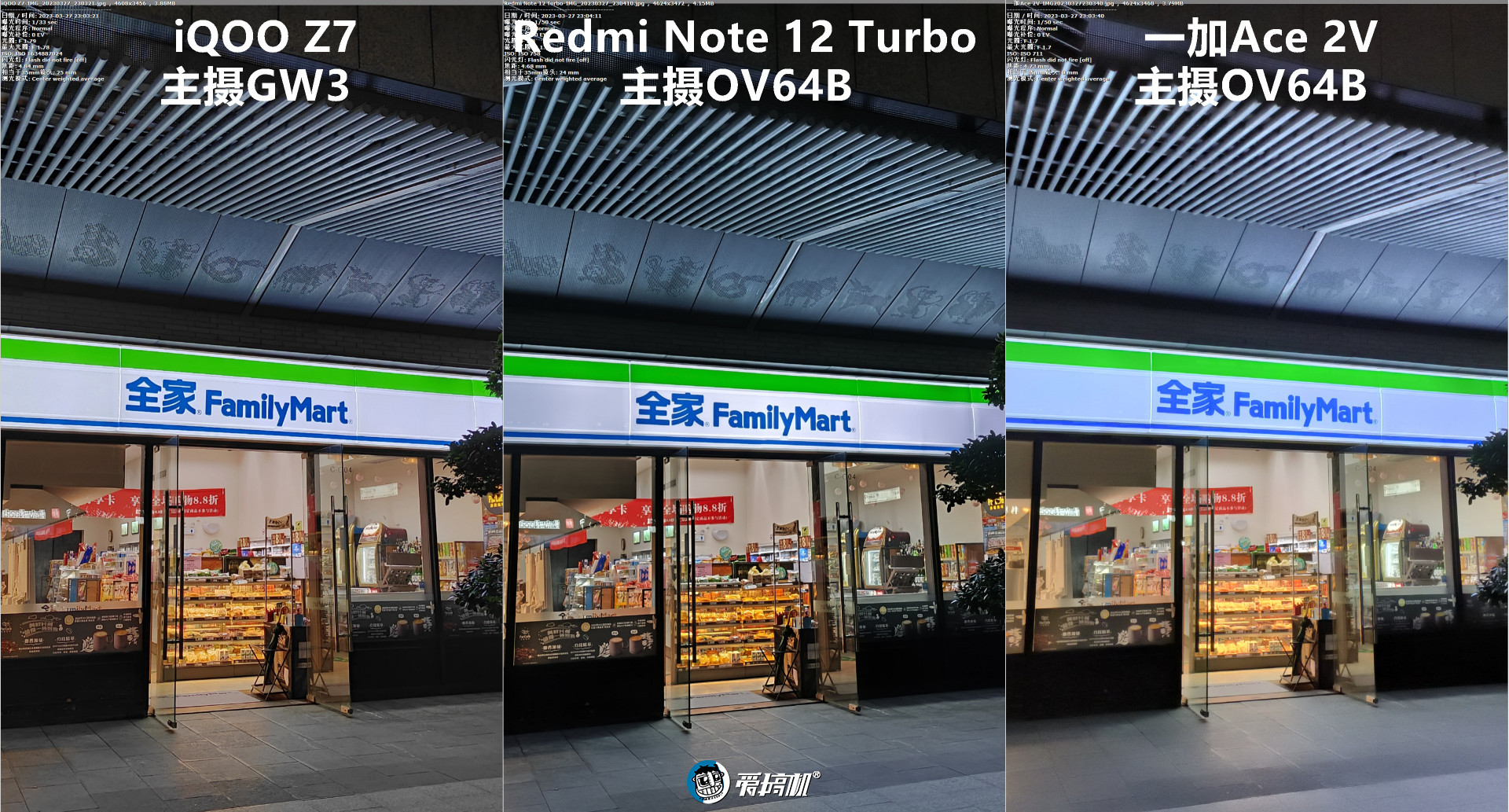 6400万像素大战，Redmi Note 12 Turbo、一加Ace 2V 、iQOO Z7拍照对比