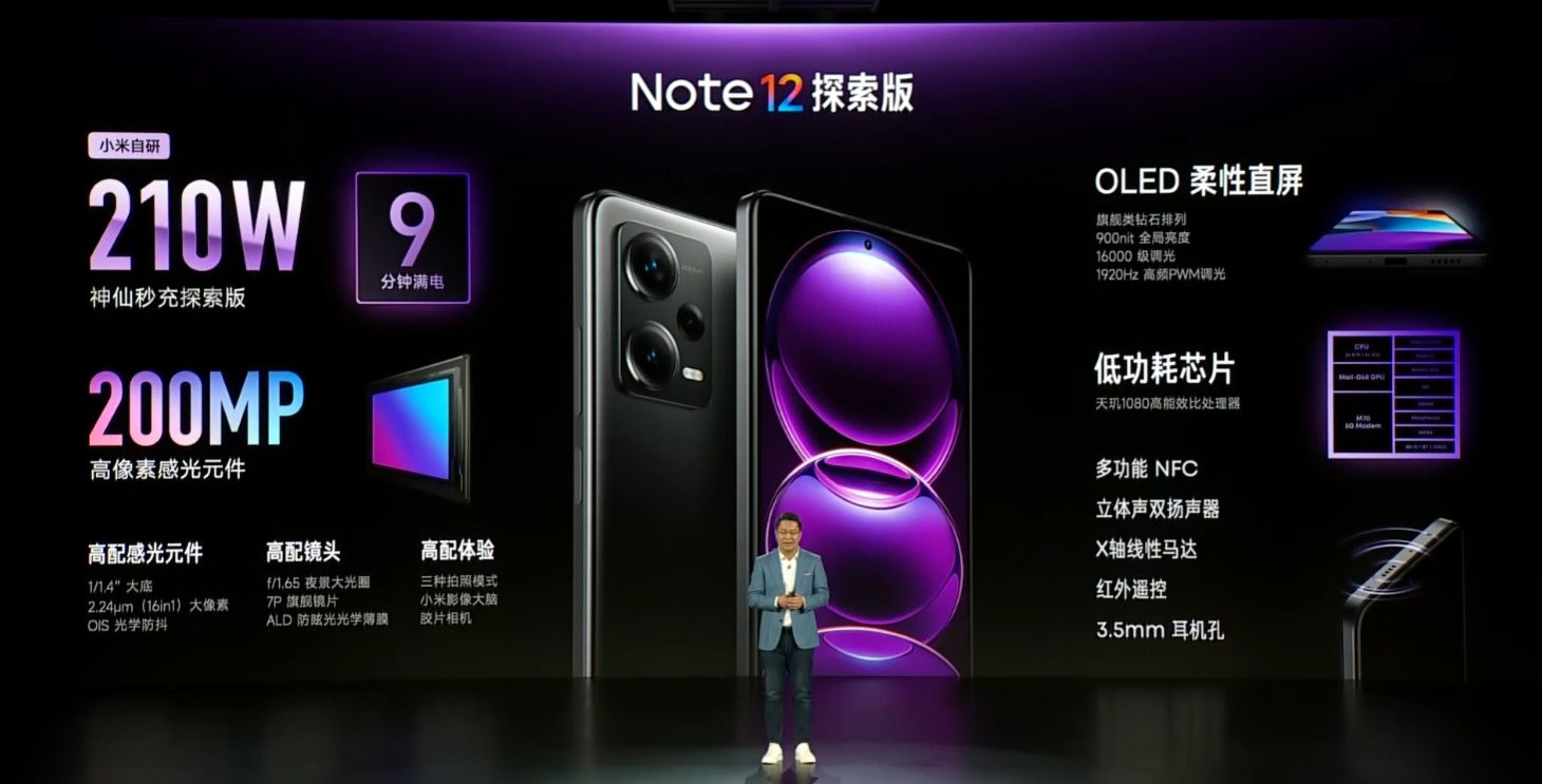 1699元起，Redmi Note 12 Pro系列发布：210W快充+2亿像素+天玑1080