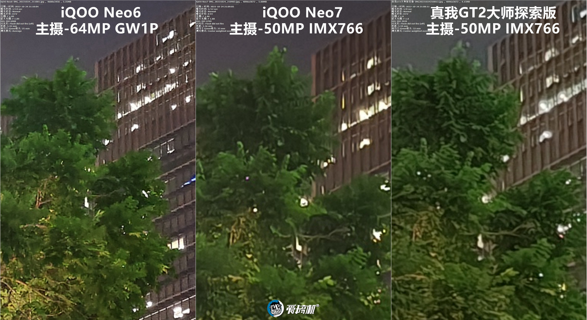 简单拍照对比：iQOO Neo7对Neo6、真我GT2大师探索版