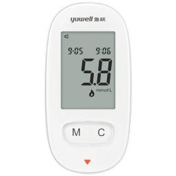 鱼跃(yuwell)血糖仪580 家用医用型 语音免调码低痛采血 糖尿病血糖测试仪（100片血糖试纸+100支采血针）