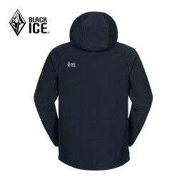黑冰（BLACKICE）男士户外登山徒步防风耐磨保暖连帽软壳衣 黑色 XL
