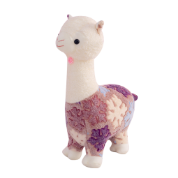 吉娅乔（Ghiaccio）雪花羊驼 创意新款可爱小羊毛绒玩具抖音同款可爱少女心抱枕 40CM
