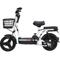 小鸟电动车新国标电动自行车48V12A铅酸电池可提锂电池真空轮胎电瓶车 G46皎月白