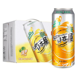 青岛啤酒（TsingTao） 菠萝啤 果啤 菠萝味 500ml*12听 整箱 菠萝啤