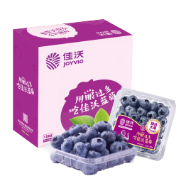 佳沃（joyvio）云南精选蓝莓超大果18mm+ 12盒原箱装 约125g/盒 生鲜 新鲜水果
