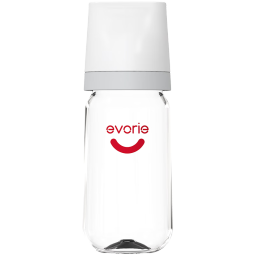 爱得利（IVORY）奶瓶 宽口径新生儿奶瓶  Tritan婴儿奶瓶240ml白银灰(6个月+)