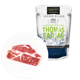 THOMAS FARMS 澳洲谷饲原切安格斯上脑牛排 200g/袋 冷冻生鲜牛肉烧烤烤肉健身