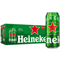 喜力（Heineken）经典啤酒500ml*18听 整箱装