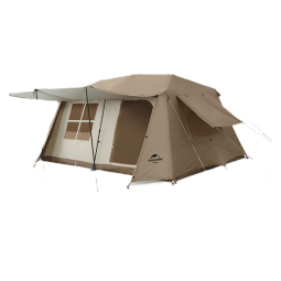 NatureHike 挪客屋脊自动帐篷 户外露营装备两室一厅防水防晒 深咖色