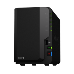 群晖（Synology）DS220+ 双核心 2盘位 NAS网络存储服务器 私有云 文件备份 文件共享