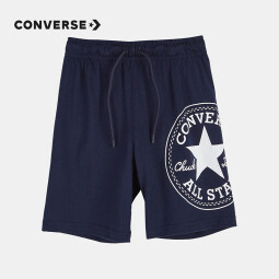 Converse 匡威儿童装 男童五分裤棉夏季新款星标小孩百搭短裤中大童外穿运动服透气休闲裤子 藏青色 110S(4)cm