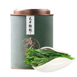 吴家世茶 太平猴魁2023年新茶绿茶茶叶雨前春茶特级纯手工捏尖兰香型 100克罐装