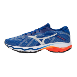 美津浓（MIZUNO）【WAVE ULTIMA 13】跑鞋男女新品缓震回弹透气耐磨运动跑步鞋 53/蓝色/银色 41