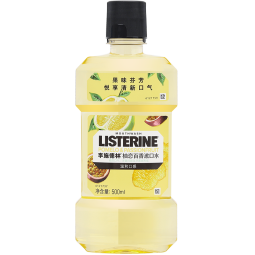 李施德林（Listerine）漱口水 柚恋百香果味清新口气深层清洁女500ml