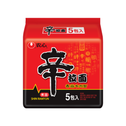 农心 香菇牛肉味辛拉面 方便面泡面速食 休闲零食五连包 120g*5包